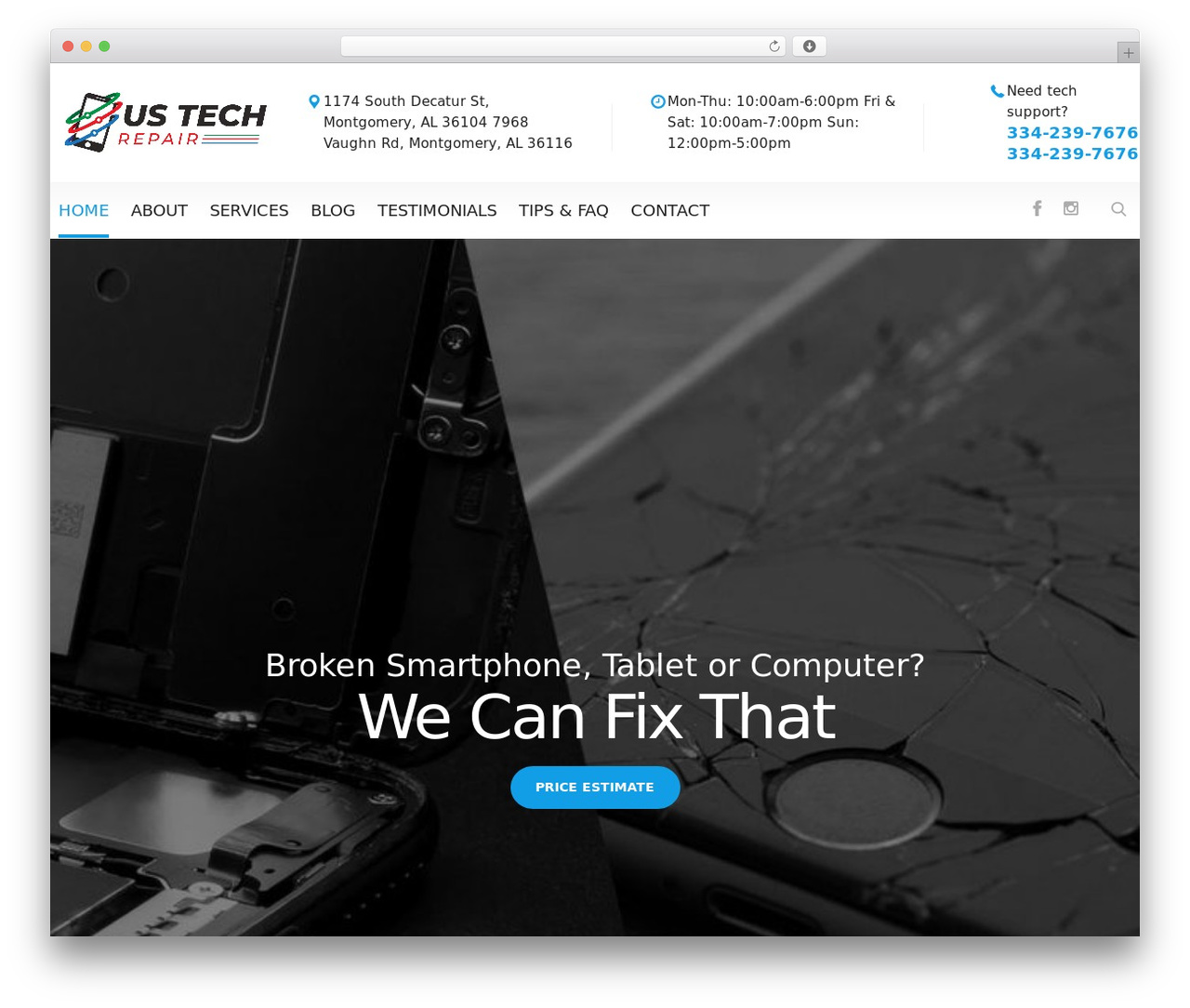 Theme WordPress Computer Repair - us-techrepairs.com