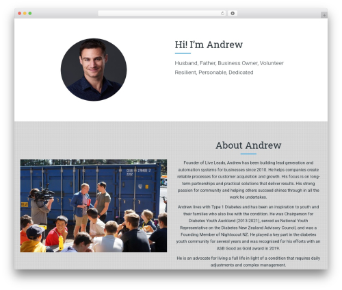 WordPress website theme Lambda - andrewgood.com
