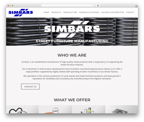 WordPress website theme Simbars Theme - simbars.co.uk