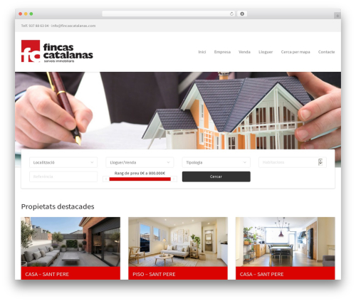 Best WordPress theme Realty - fincascatalanas.com