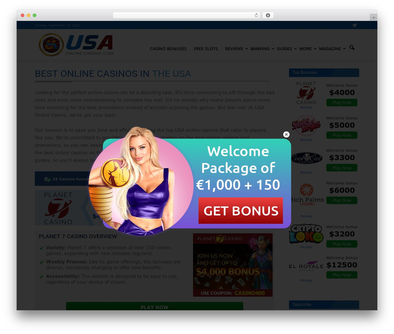 WordPress theme Newspaper - usaonlinecasino.com