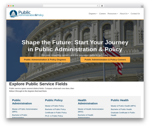 Tablerock WordPress theme - publicadministrationpolicy.org