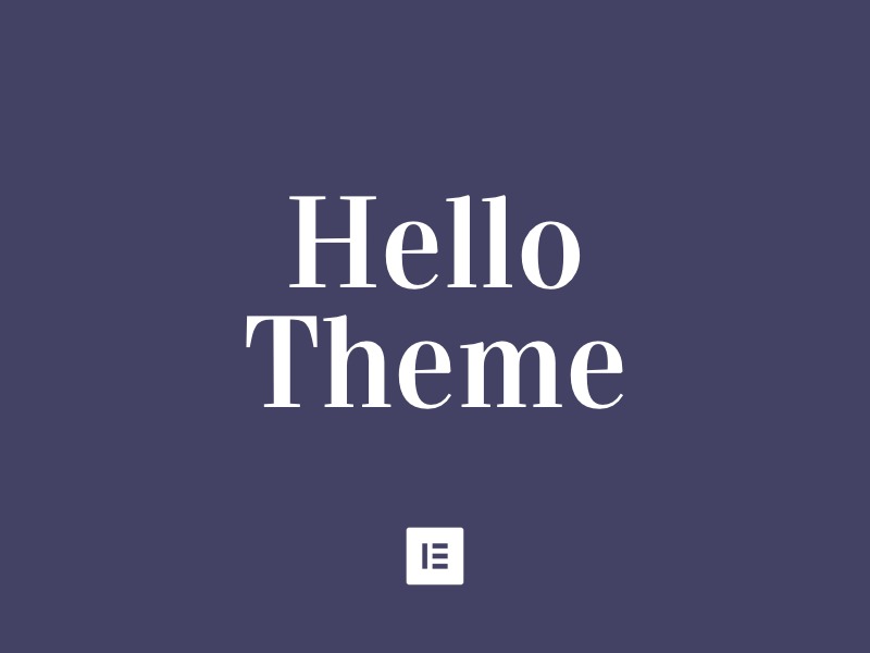 WordPress theme Elementor Hello Theme