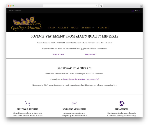 WordPress theme Mango - alansqualityminerals.com