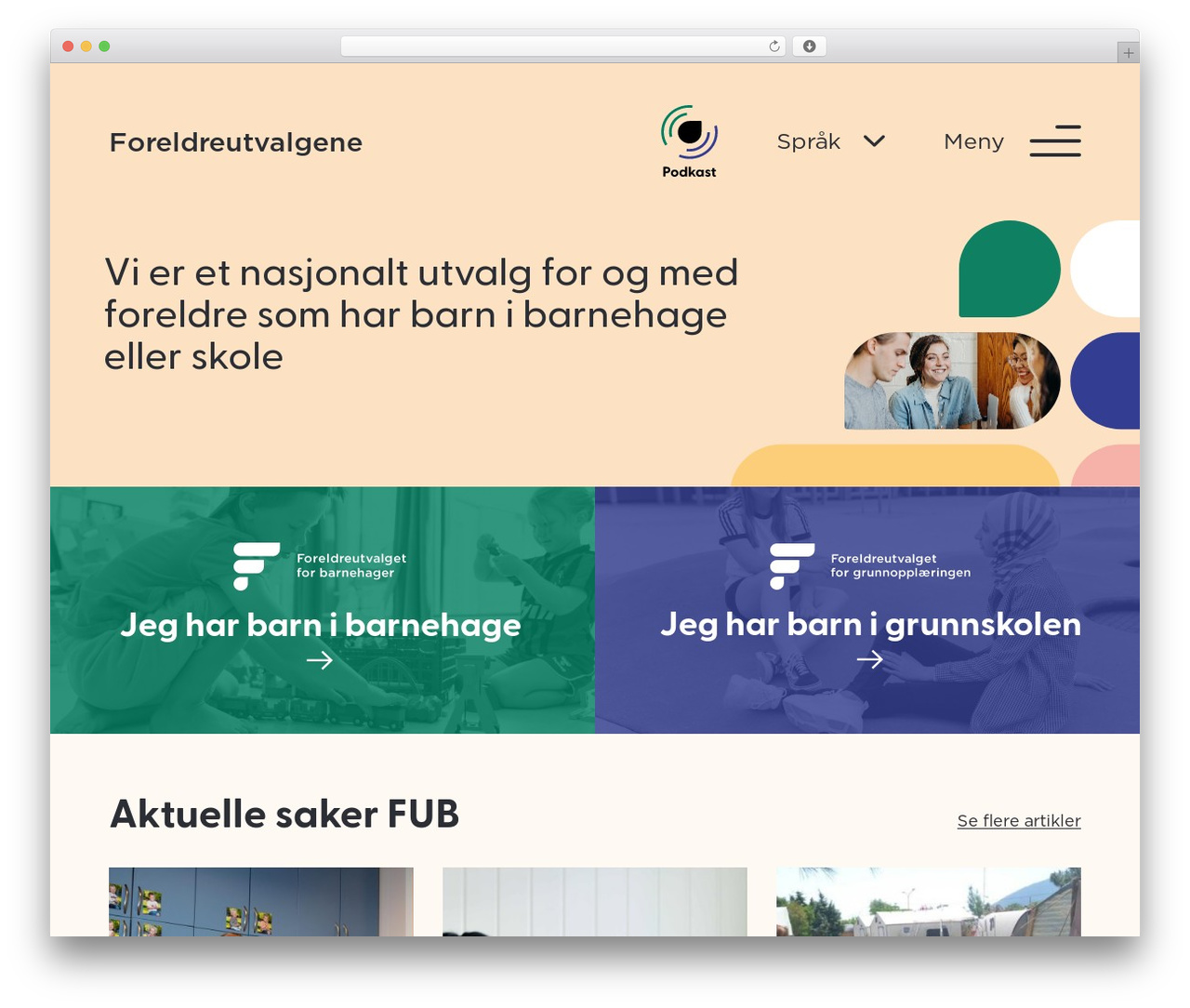 WordPress theme Screenpartner - foreldreutvalgene.no