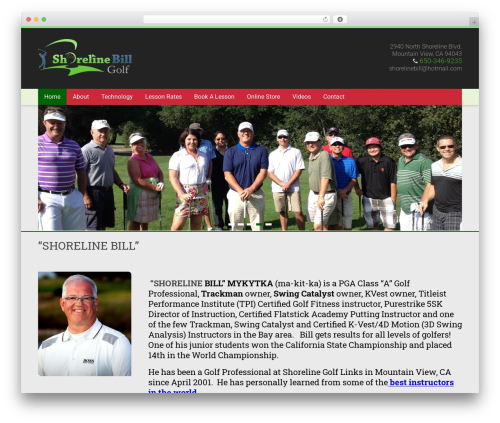 Accelerate Pro WordPress website theme - shorelinebillgolf.com