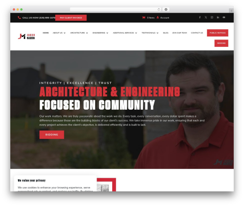 Divi WordPress theme - jacobmartin.com