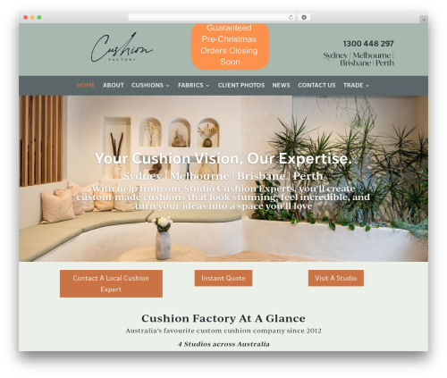 Divi WordPress theme - cushionfactory.com.au