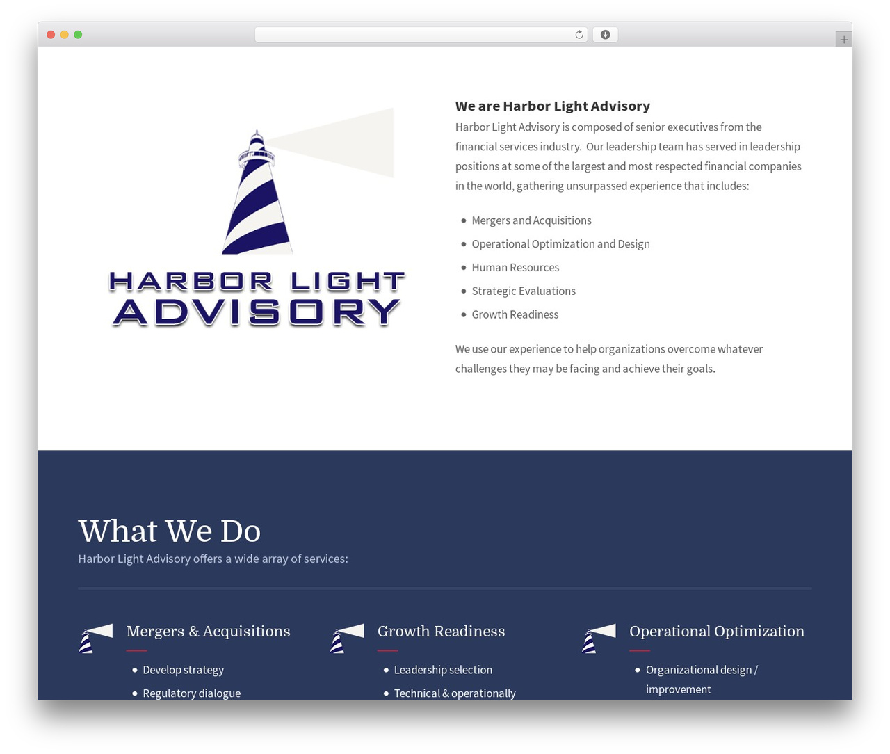 Elvotics theme WordPress - harborlightadvisory.com