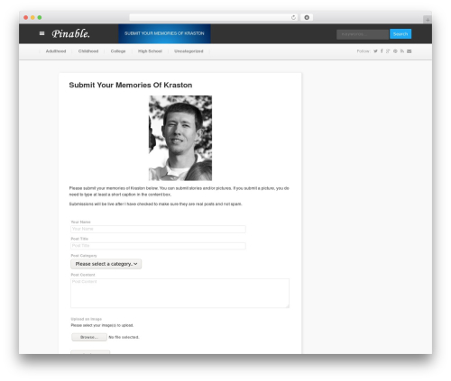 Pinable theme WordPress - kraston.com