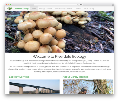 WordPress website theme Flat Bootstrap - riverdale-ecology.co.uk