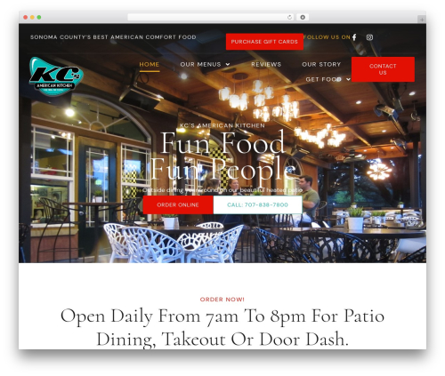 Astra theme WordPress - kcsamericankitchen.com