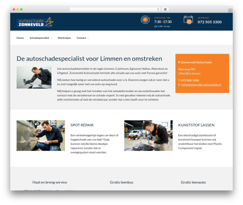 Autoresq WordPress theme design - zonneveld-autoschade.nl