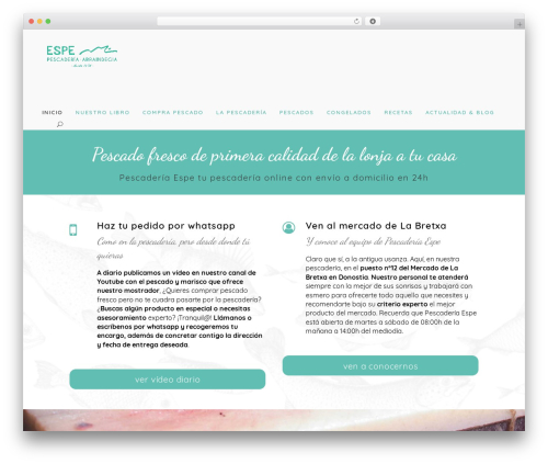 Kleanity WordPress theme design - pescaderiaespe.com
