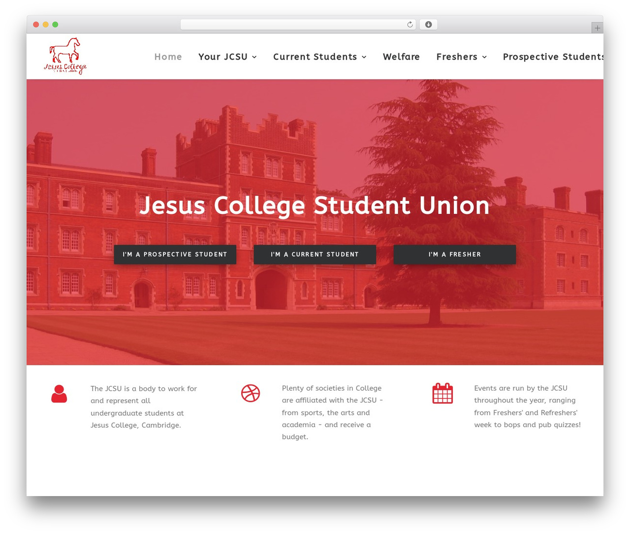 Uncode best WordPress theme - jcsu.jesus.cam.ac.uk