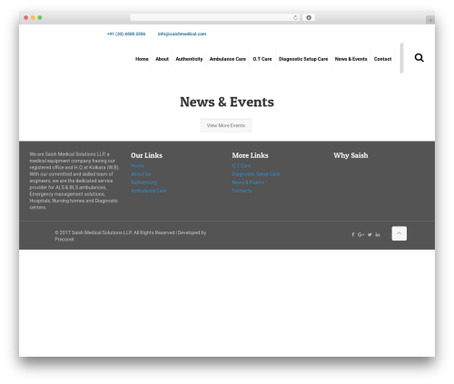 Wiserweb WordPress theme - saishmedical.com
