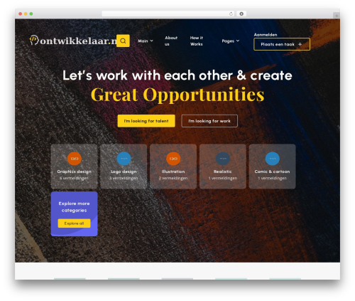 WordPress theme Taskon - ontwikkelaar.nu