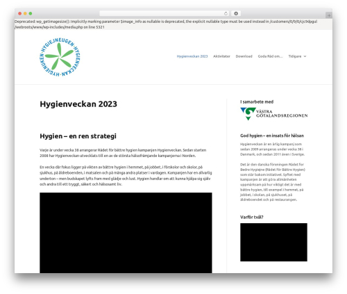 First WordPress theme - hygienveckan.se