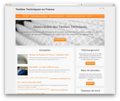 Responsive Pro WordPress theme - textilestechniquesenfrance.com