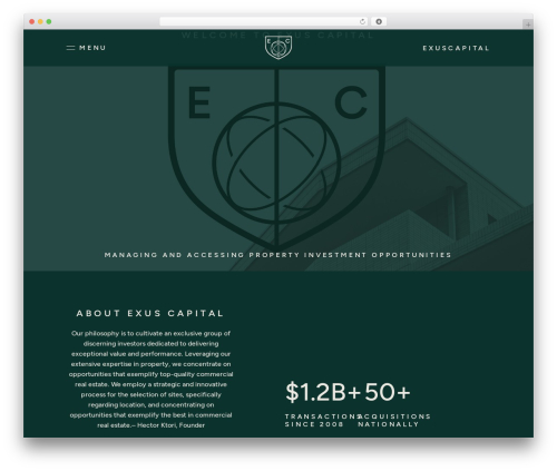 Theme WordPress Exus - exuscapital.com