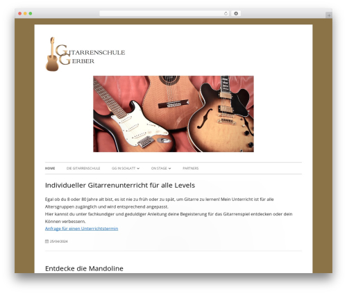 Tiny Framework top WordPress theme - gitarre-gerber.ch