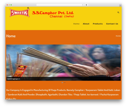 Verko WordPress theme design - swastikcamphor.com