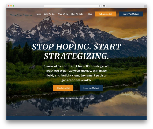 WordPress theme Divi - tetonpinesfinancial.com