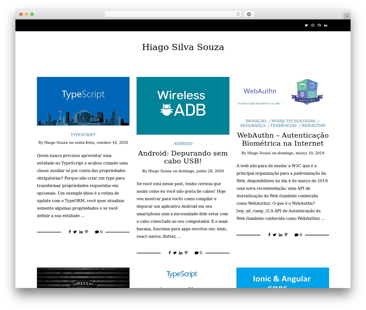 WordPress website theme Writee - hiago.me