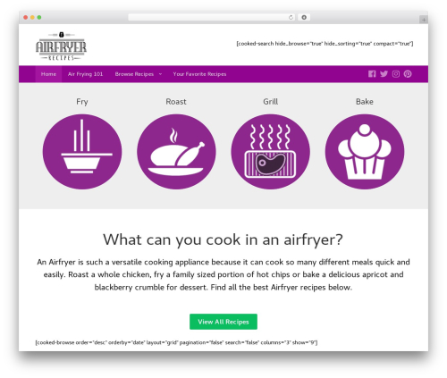 Basil WordPress page theme - airfryerrecipes.net