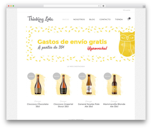 Capri WordPress store theme - thinkinglola.com