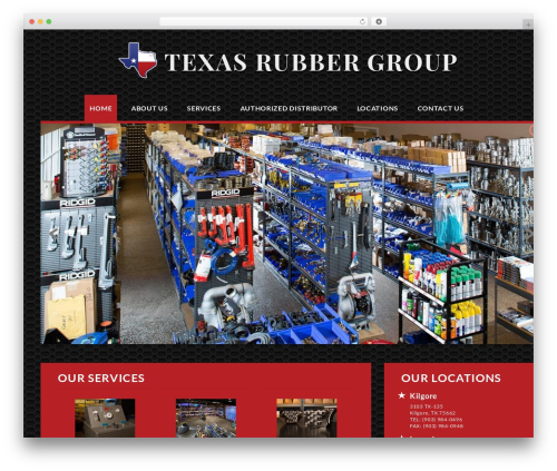 cherry WordPress theme - texasrubbergroup.com
