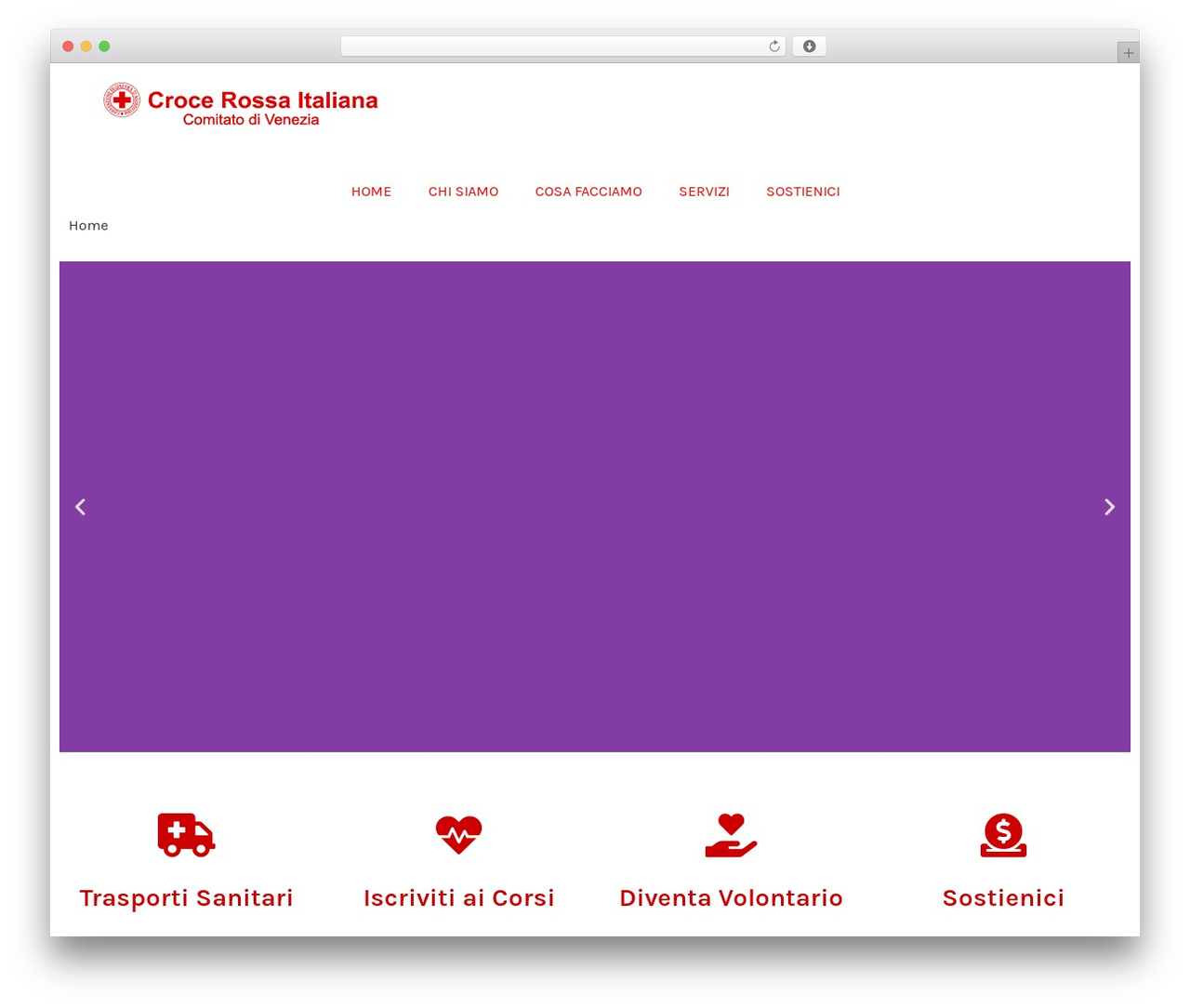 Cri Venezia theme WordPress - crivenezia.it