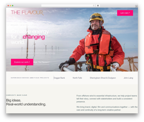 Salient theme WordPress - theflavour.co.uk