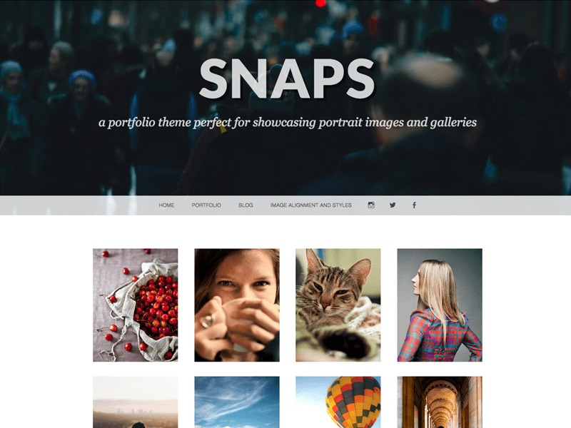 Snaps - WordPress.com personal WordPress theme