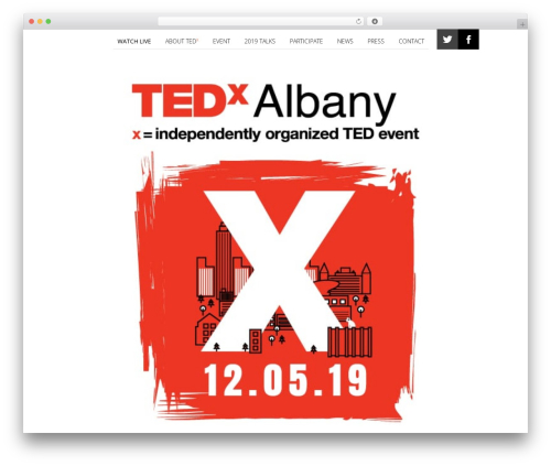 TEDx WordPress page template - tedxalbany.org