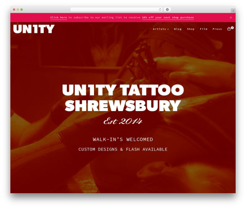 Unity Tattoo Git premium WordPress theme - un1ty.tattoo