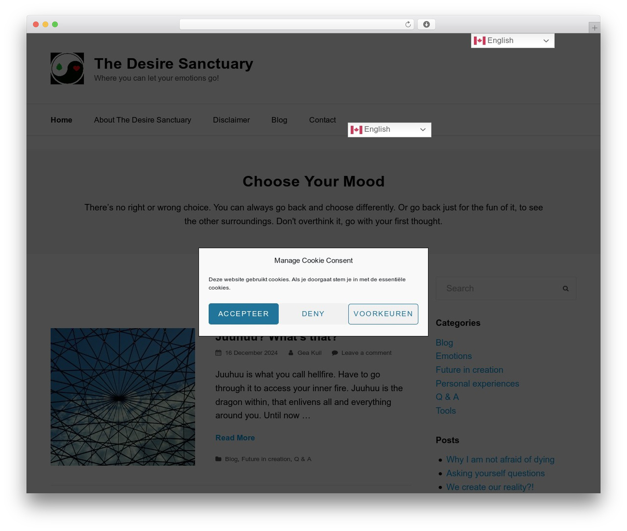 WordPress theme Catch Starter - desiresanctuary.com