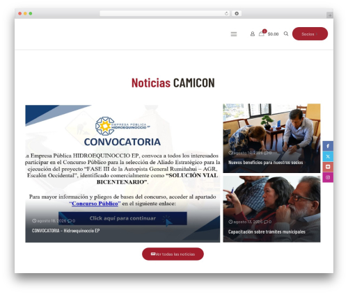 WordPress theme Betheme - camicon.ec