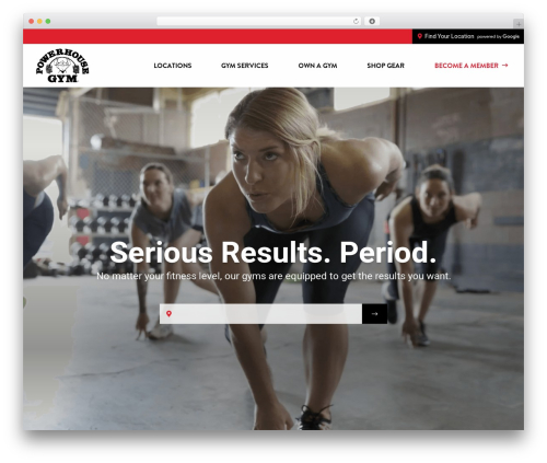 WordPress website theme Basic Hunch Free Template - powerhousegym.com