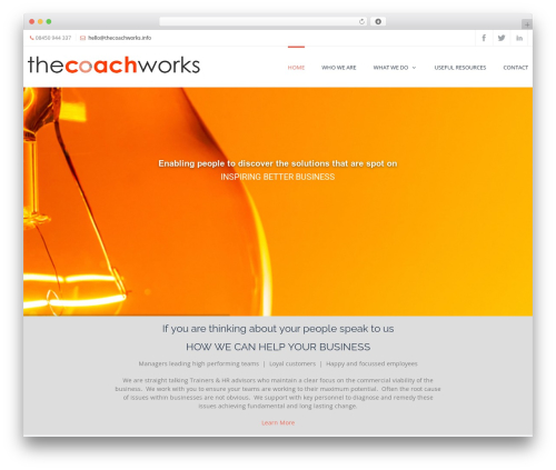 WordPress website theme DP Evolve - thecoachworks.info
