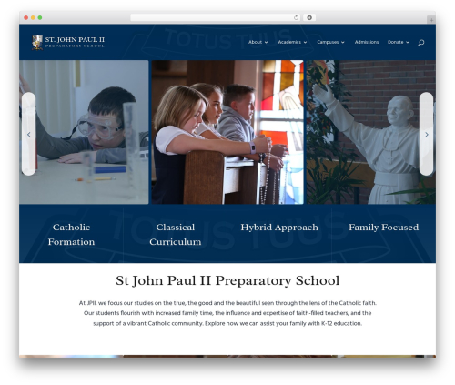 Divi WordPress theme - johnpaulprep.org