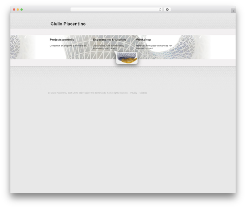 Giulio E theme WordPress - giuliopiacentino.com