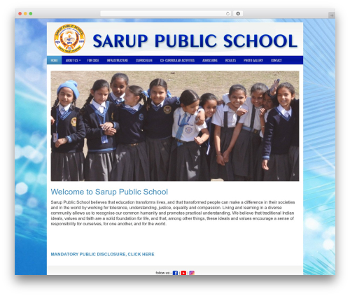 Indicate WP theme - saruppublicschool.com
