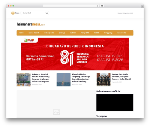 Raylight WordPress theme design - halmaheranesia.com