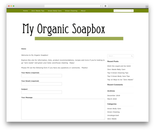 Rumput Hijau best WordPress theme - myorganicsoapbox.com