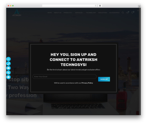 Site WordPress website theme - antrikshtechnosys.com