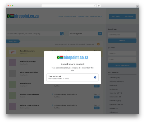 Wpjobboard WordPress plugin - hirepoint.co.za