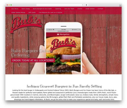 Foodpress WordPress plugin - bubsburgers.com