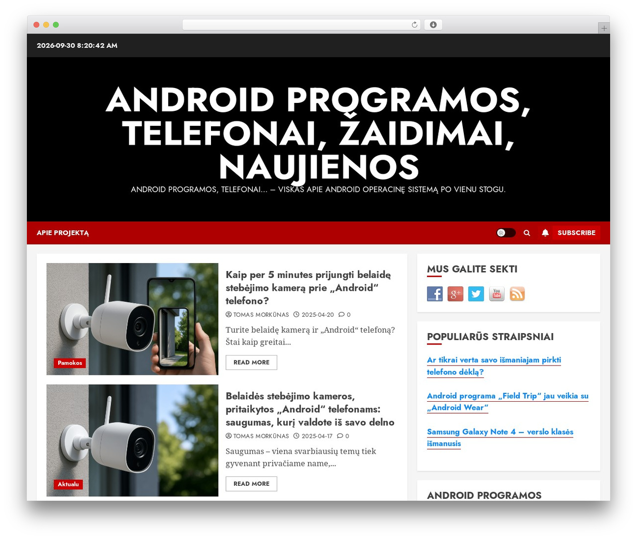 ChromeBlog WordPress theme - android24.lt