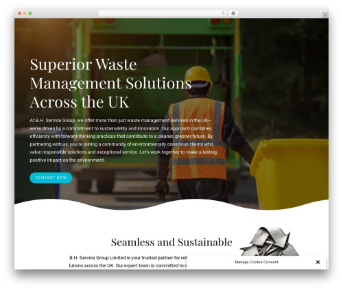 Constructor WordPress theme design - bhservicegroup.co.uk
